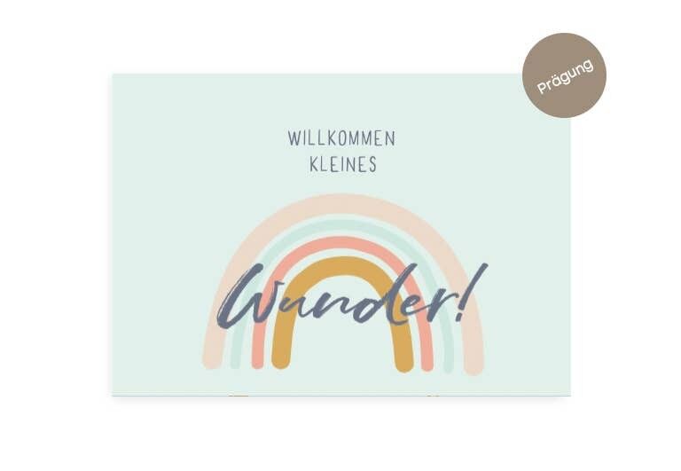 Willkommen Wunder  | Klappkarte | Geburt