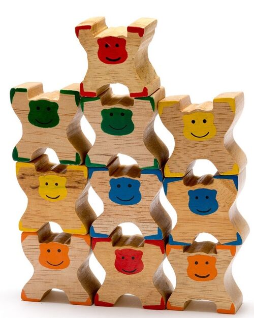 Fair Trade Wooden Monkey Stacking Toy
