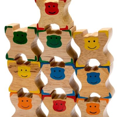 Fair Trade Stapelspielzeug aus Holz für Affen
