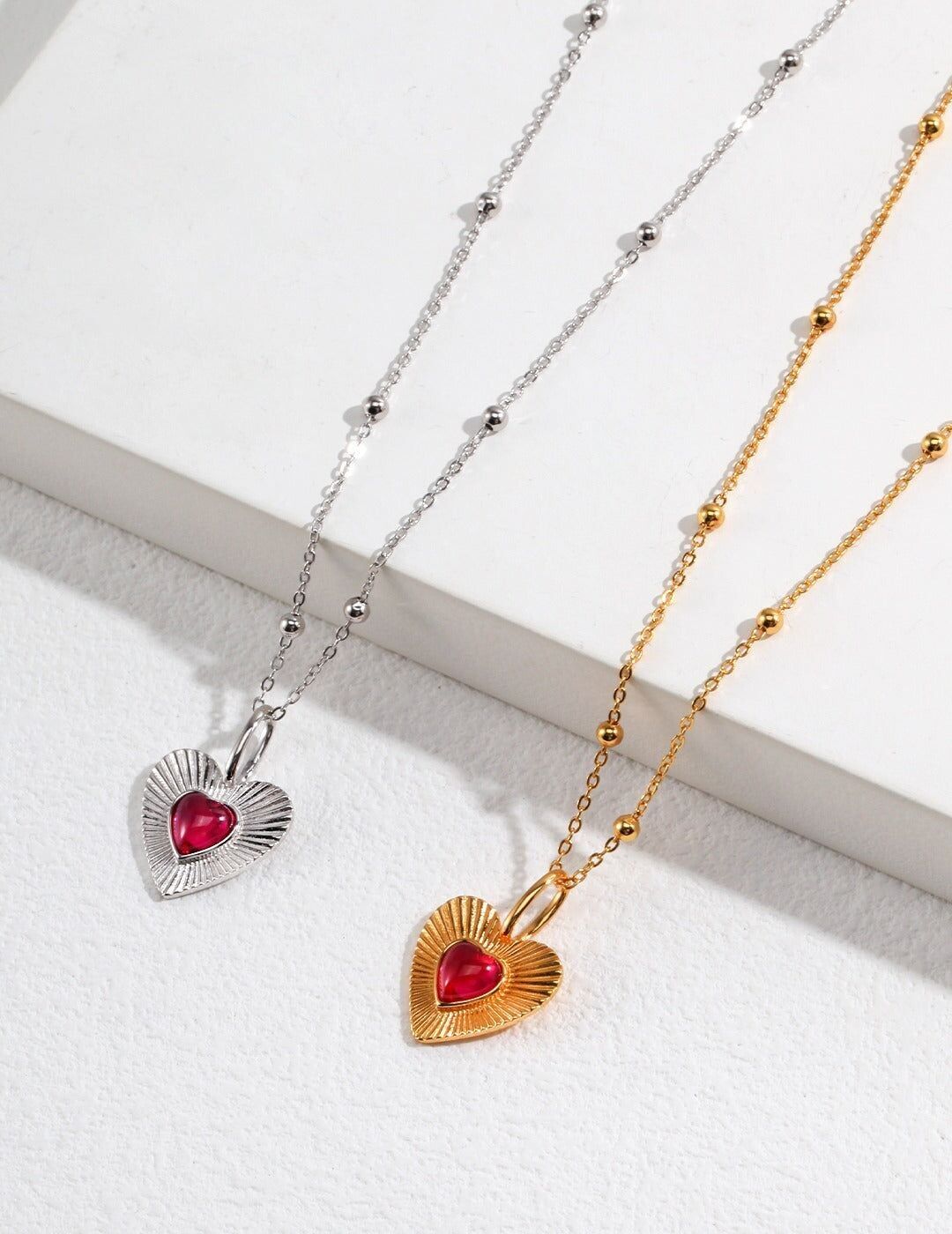 Collana con pendente a cuore in zirconio - San Valentino