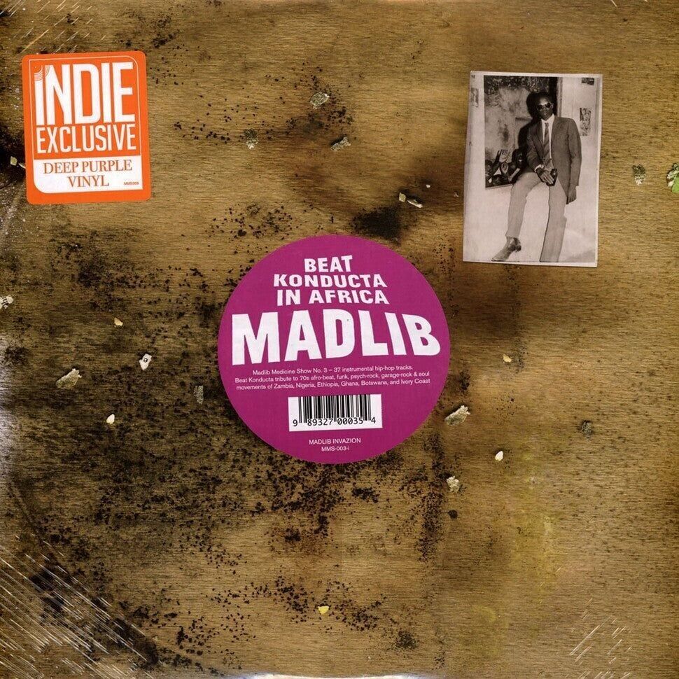 Madlib LP - Spectacle de médecine n°3 - Beat Konducta en Afrique (vinyle violet profond)