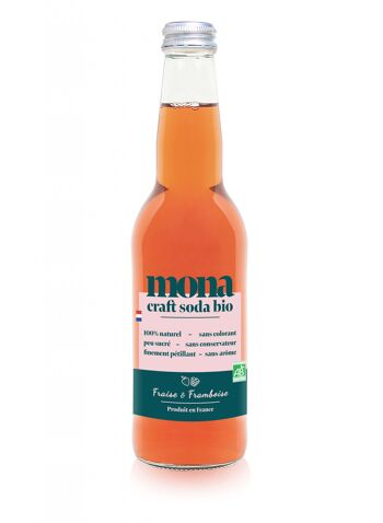 MONA CRAFT ORGANIC SODA - STRAWBERRY & RASPBERRY 33cl 1