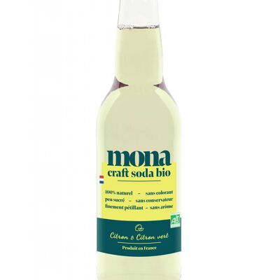 MONA CRAFT ORGANIC SODA - LEMON & LIME 33cl