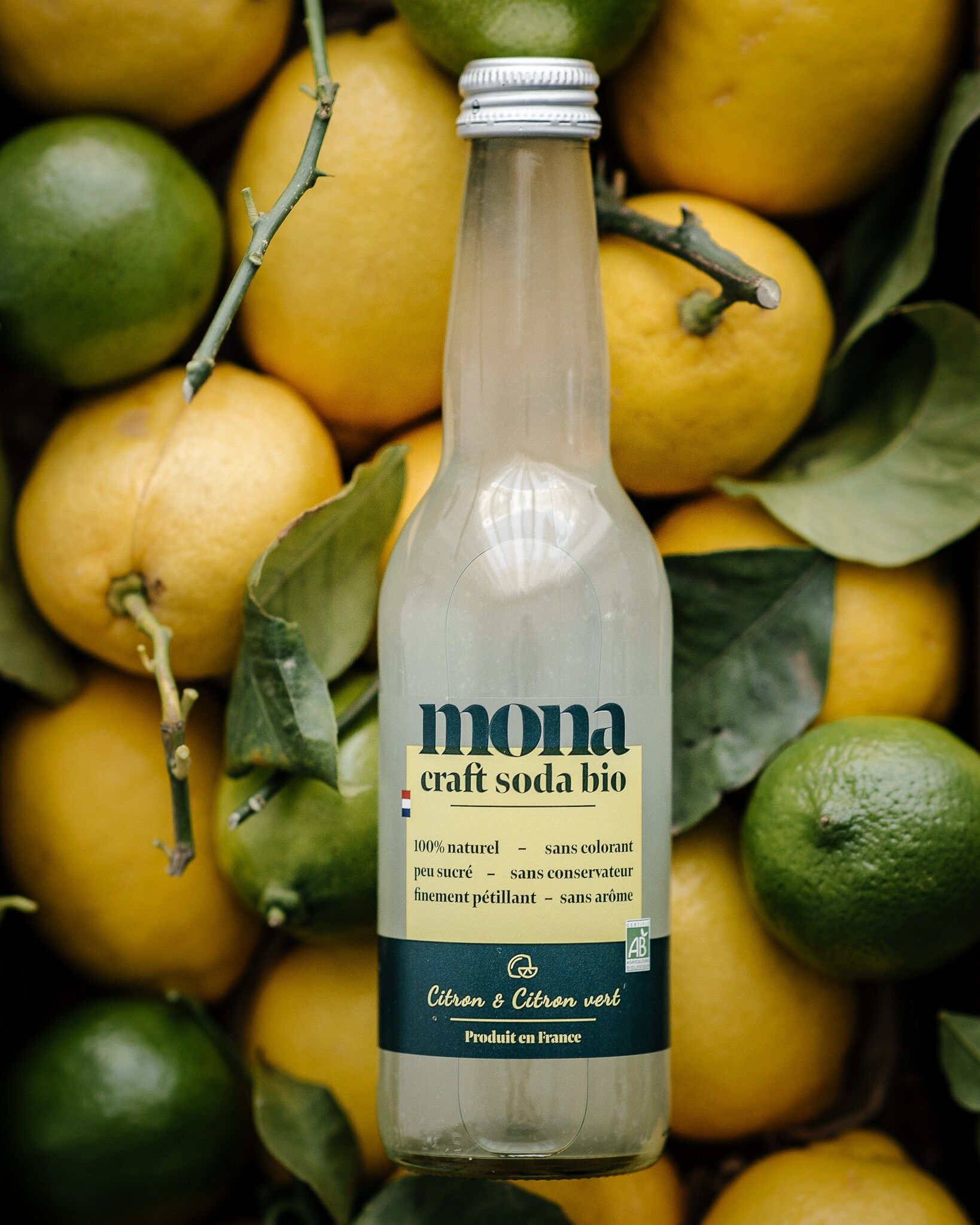 MONA CRAFT SODA BIO - LIMONADE CITRON & CITRON VERT SANS ALCOOL 33cl