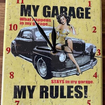 Orologio da parete Il mio Garage - le mie Regole