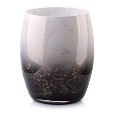 Cristie barrel vase black-white-gold