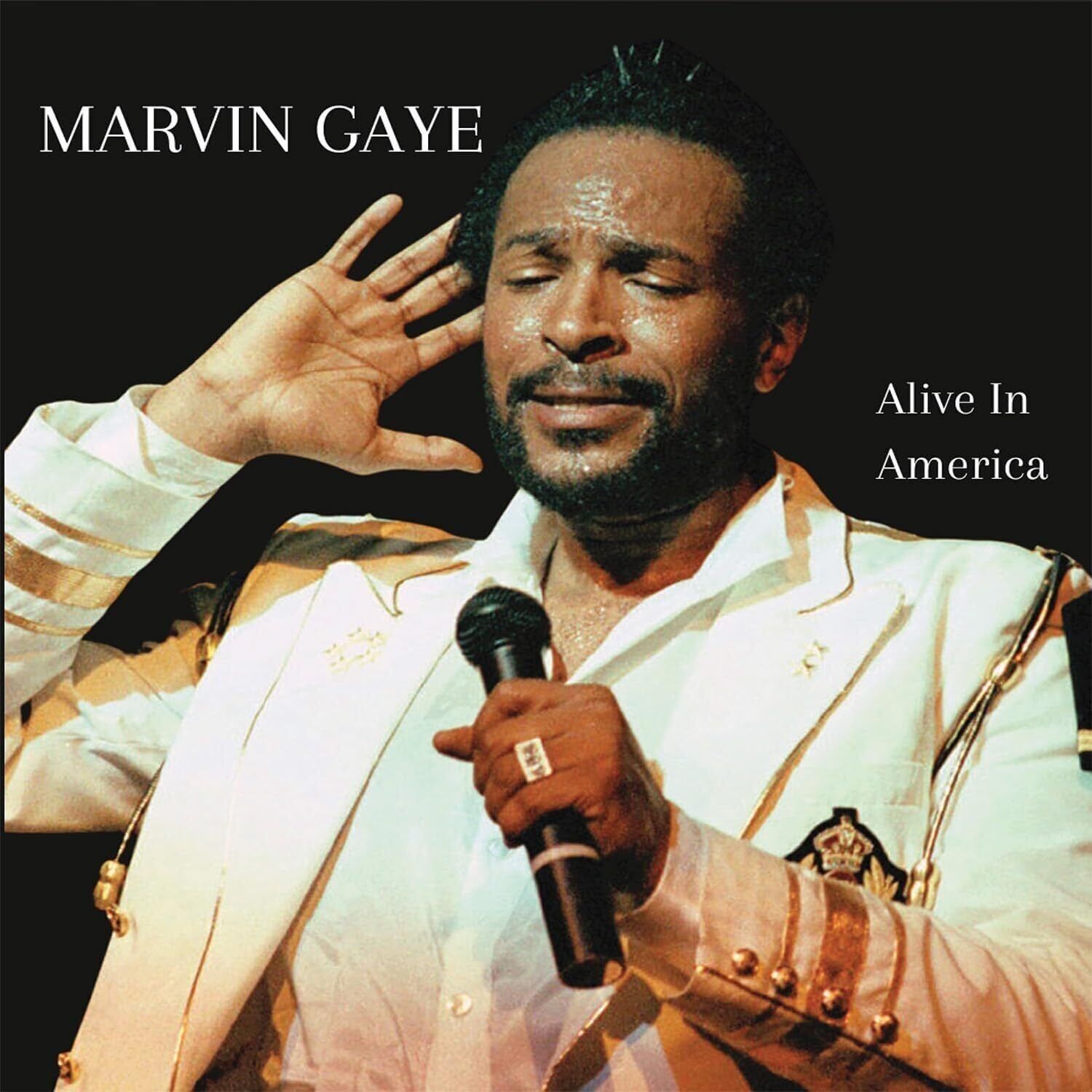 Marvin Gaye LP - Alive In America (vinile marmo naturale trasparente)
