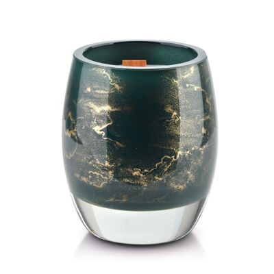 CRISTIE Kerze (Laterneneinsatz) 10x8cm flaschengrün-marmor-OX5071