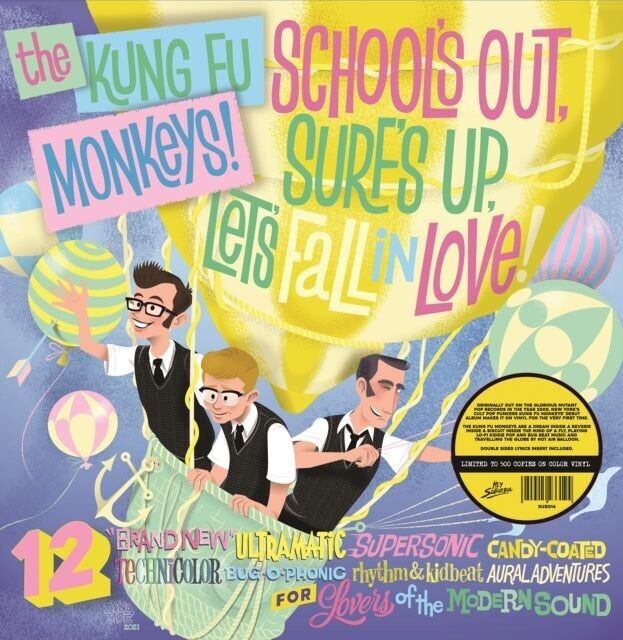 Kung Fu Monkeys LP-Vinylschallplatte – School's Out. Die Wellen sind da. Lasst uns verlieben!(Weißes Vinyl)