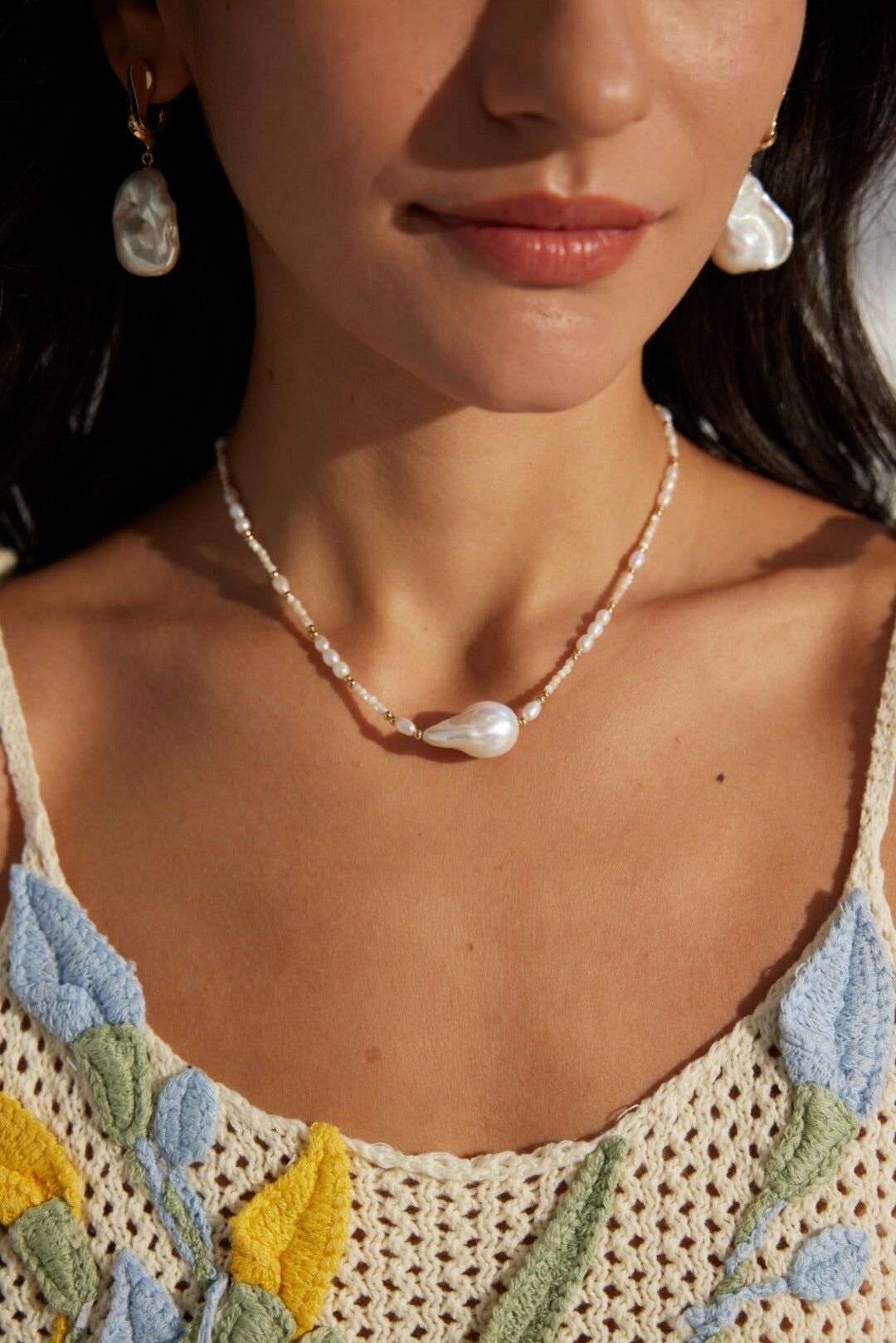 Freshwater pearl necklace - Clémence
