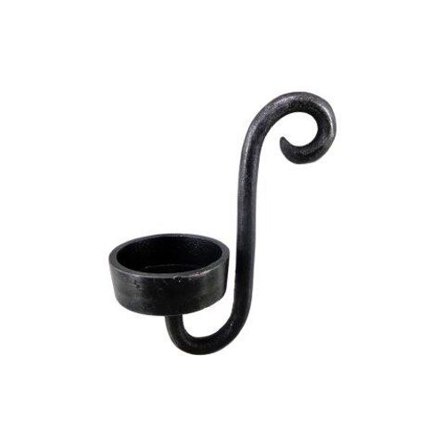 Glass hook Tealight - Grey Felt - Size S