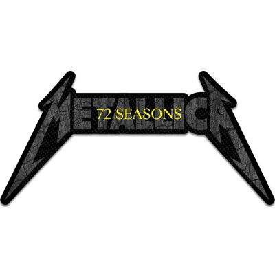 Toppe Metallica - Tessuto da cucire - Logo carbonizzato 72 Seasons ritagliato
