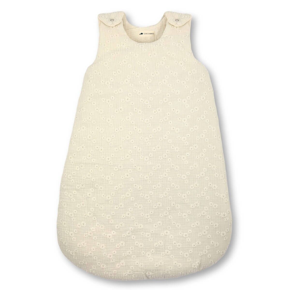 Sacco nanna in garza di cotone ECRU EMBROIDERY TOG 2