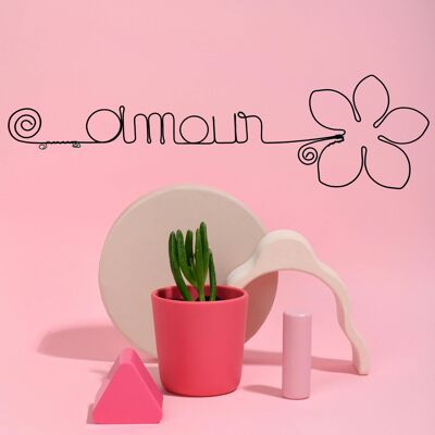 Décoration murale en fil de fer - Fleur de Pâquerette - "Amour" - Printemps/Été