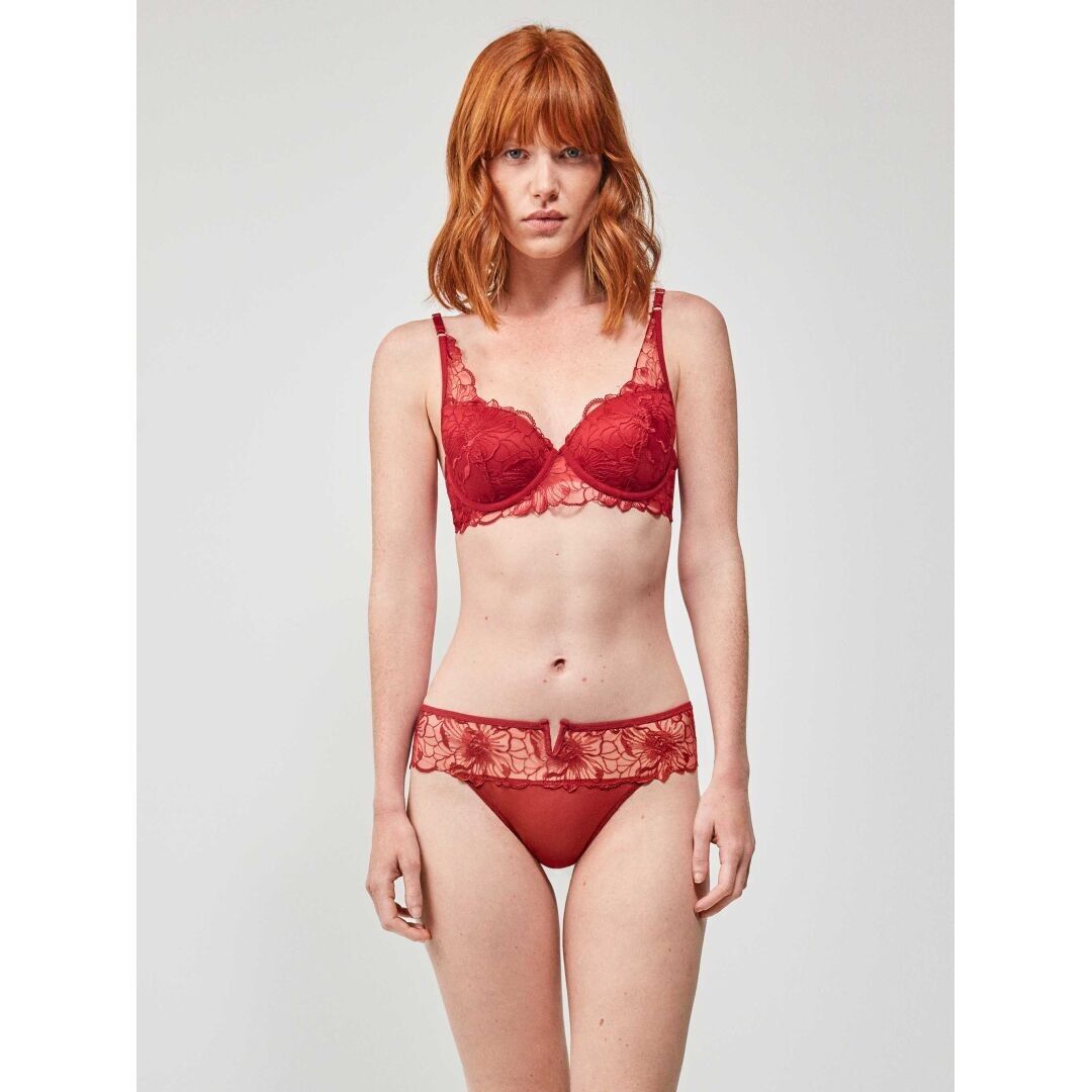 Mutandina in pizzo - 2/10091B MARONE