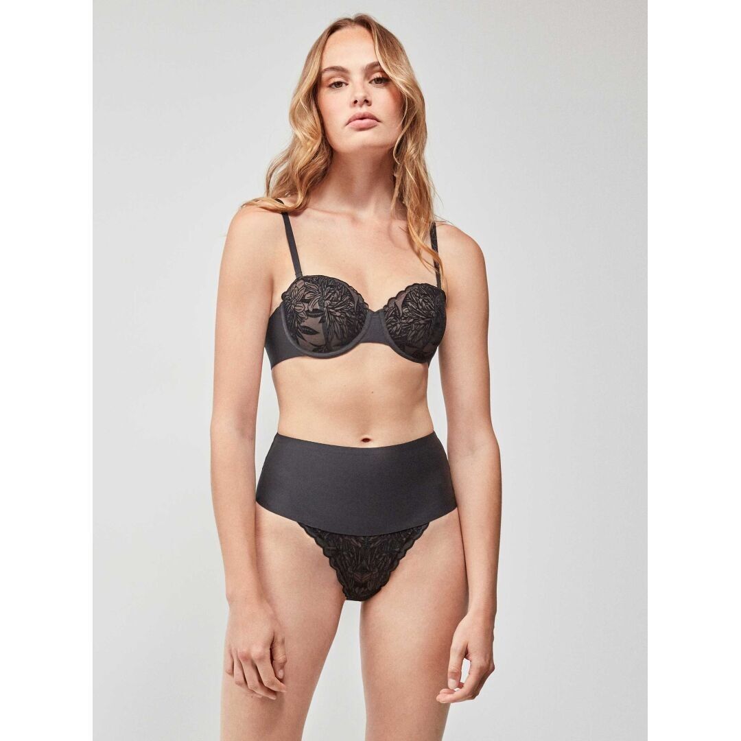 Reggiseno a fascia con collo basso - 2/10094T NERO