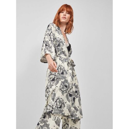 Bata manga larga tacto seda estampada - 2/20182U ESTAMPADO