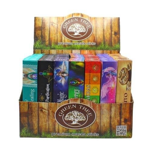 Green Tree Räucherstäbchen Display Pack 3 - 84 Stück