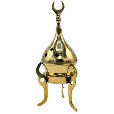 Brûle-encens en laiton Gumbad 17 cm