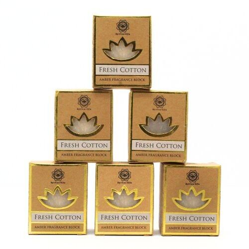 Set di 6 blocchi di profumo Green Tree Amber Fresh Cotton
