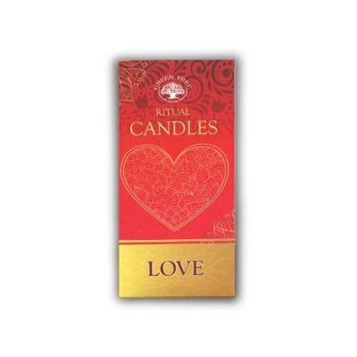 Candele rituali Green Tree Love confezione da 10