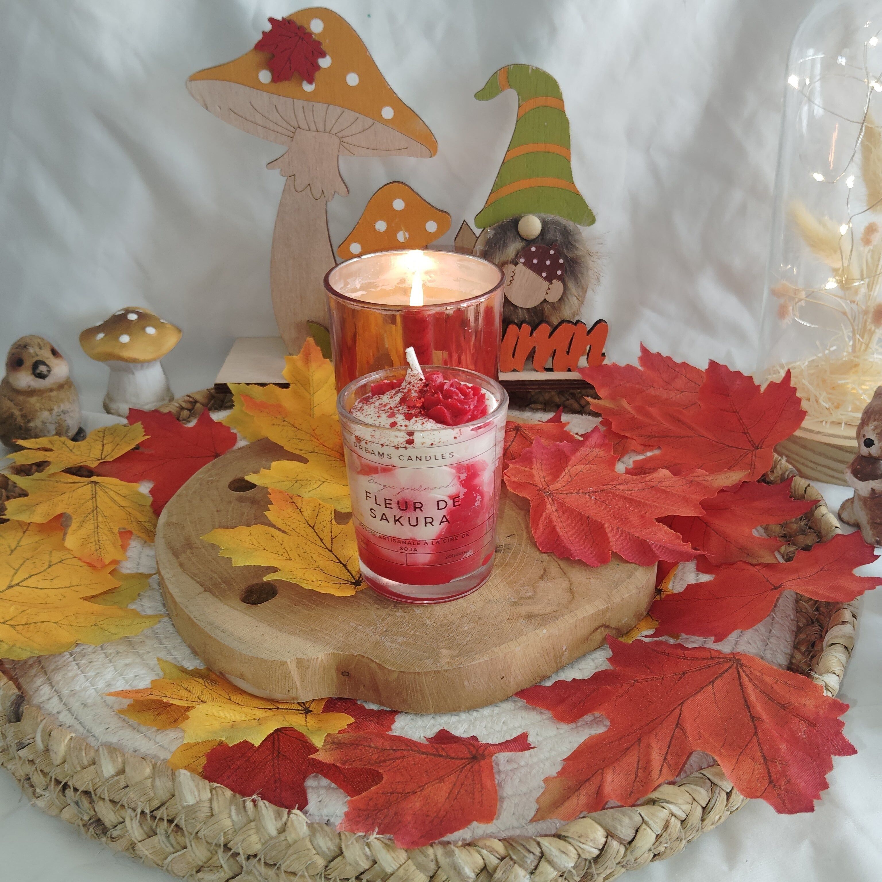 Candela gourmet fiore di Sakura