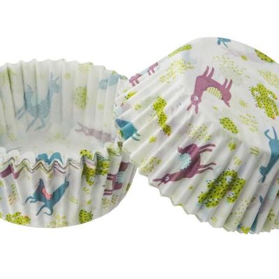 Lot de 50 moules à muffins en papier motif lama et cactus 7 cm Zenker Smart Pastry