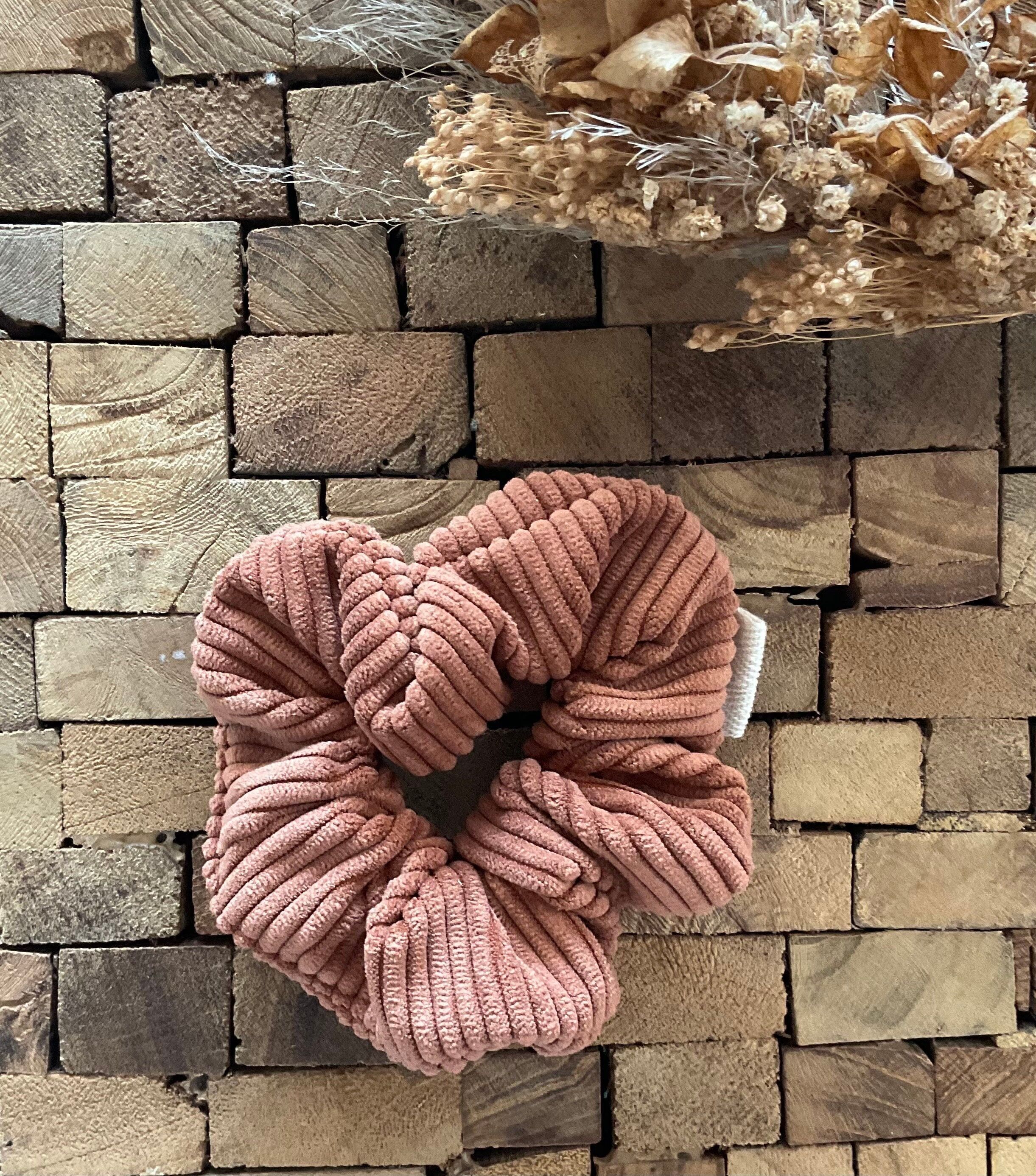 Terracotta corduroy scrunchie