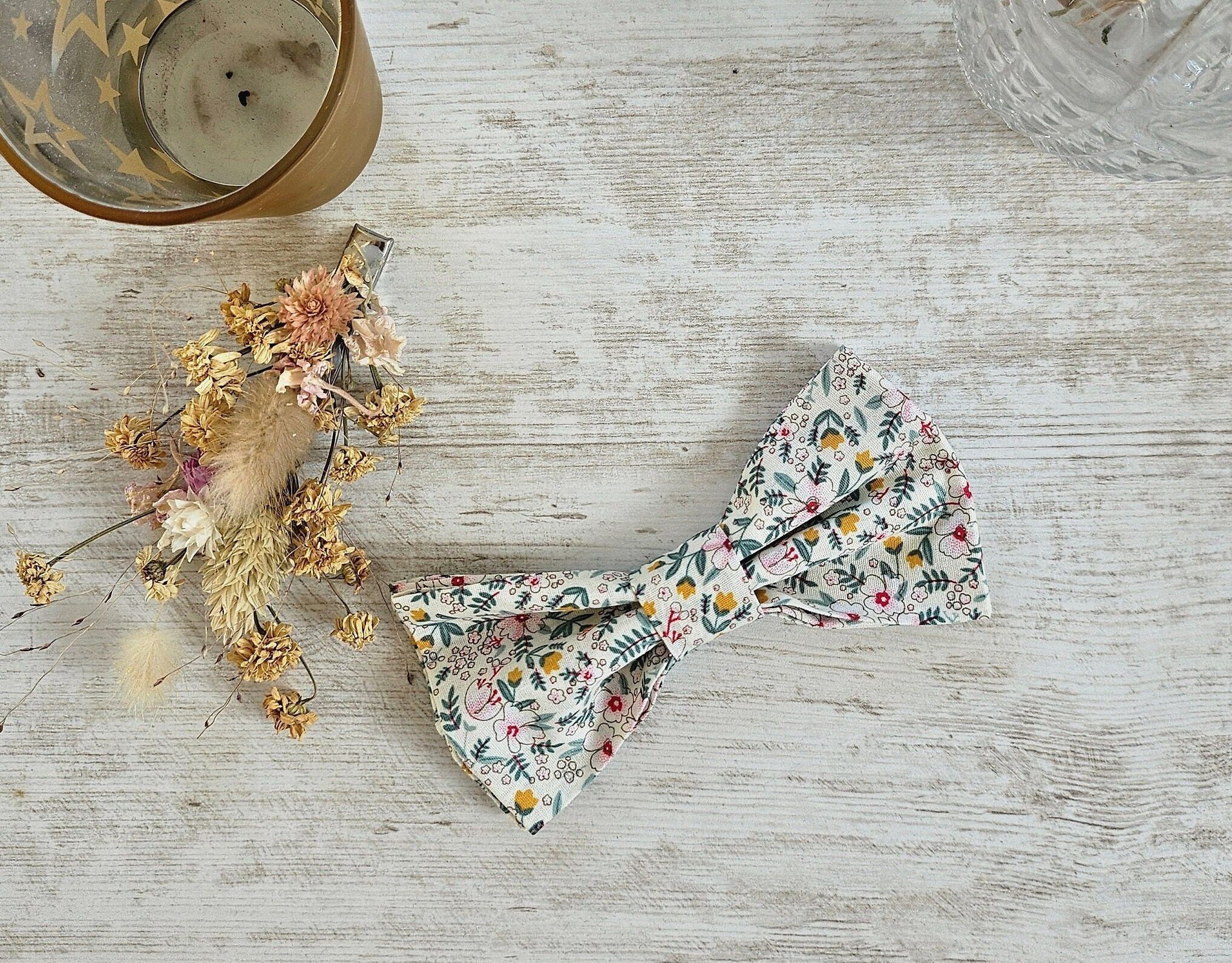 Pasador de pajarita Liberty blanco