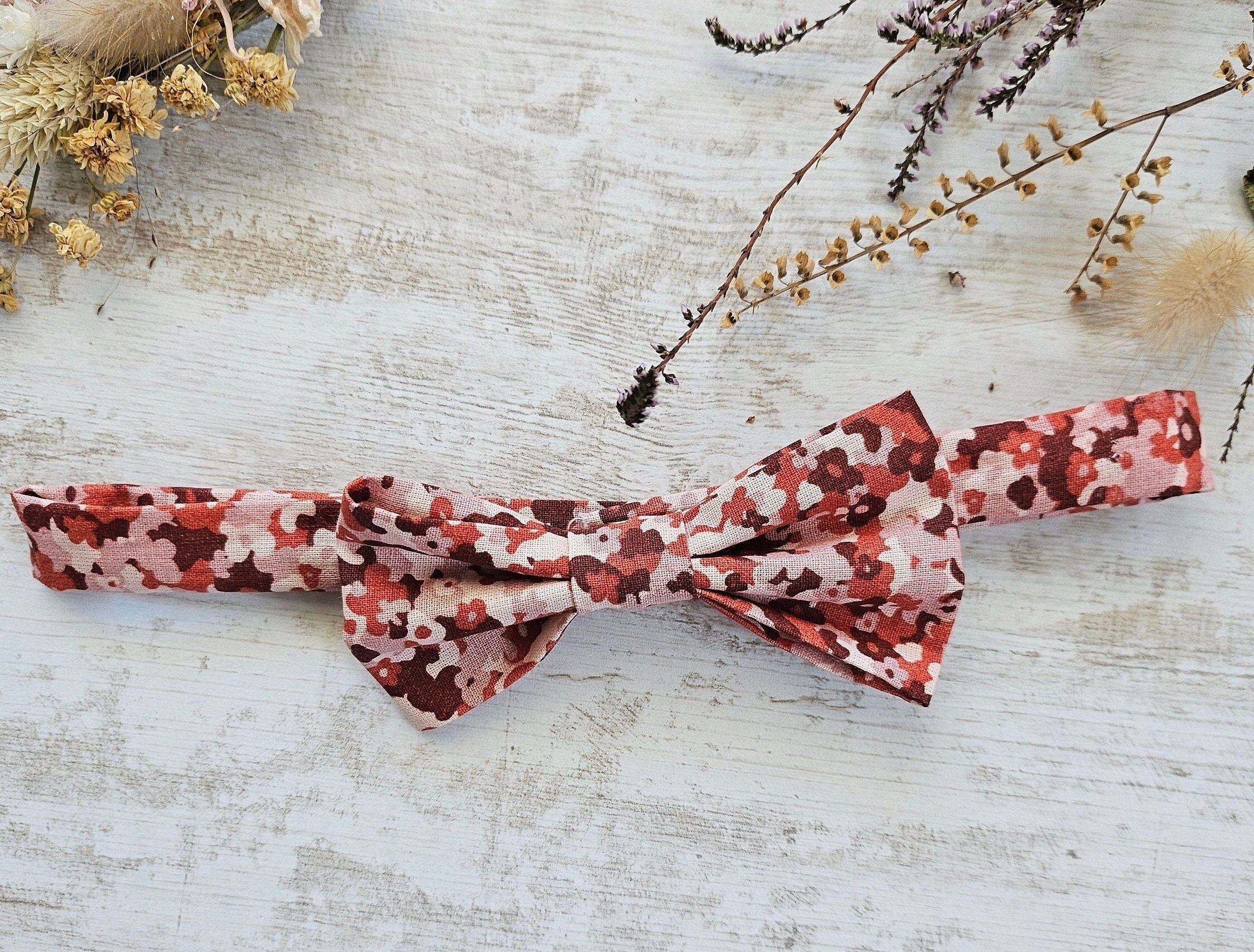 Noeud papillon liberty rose