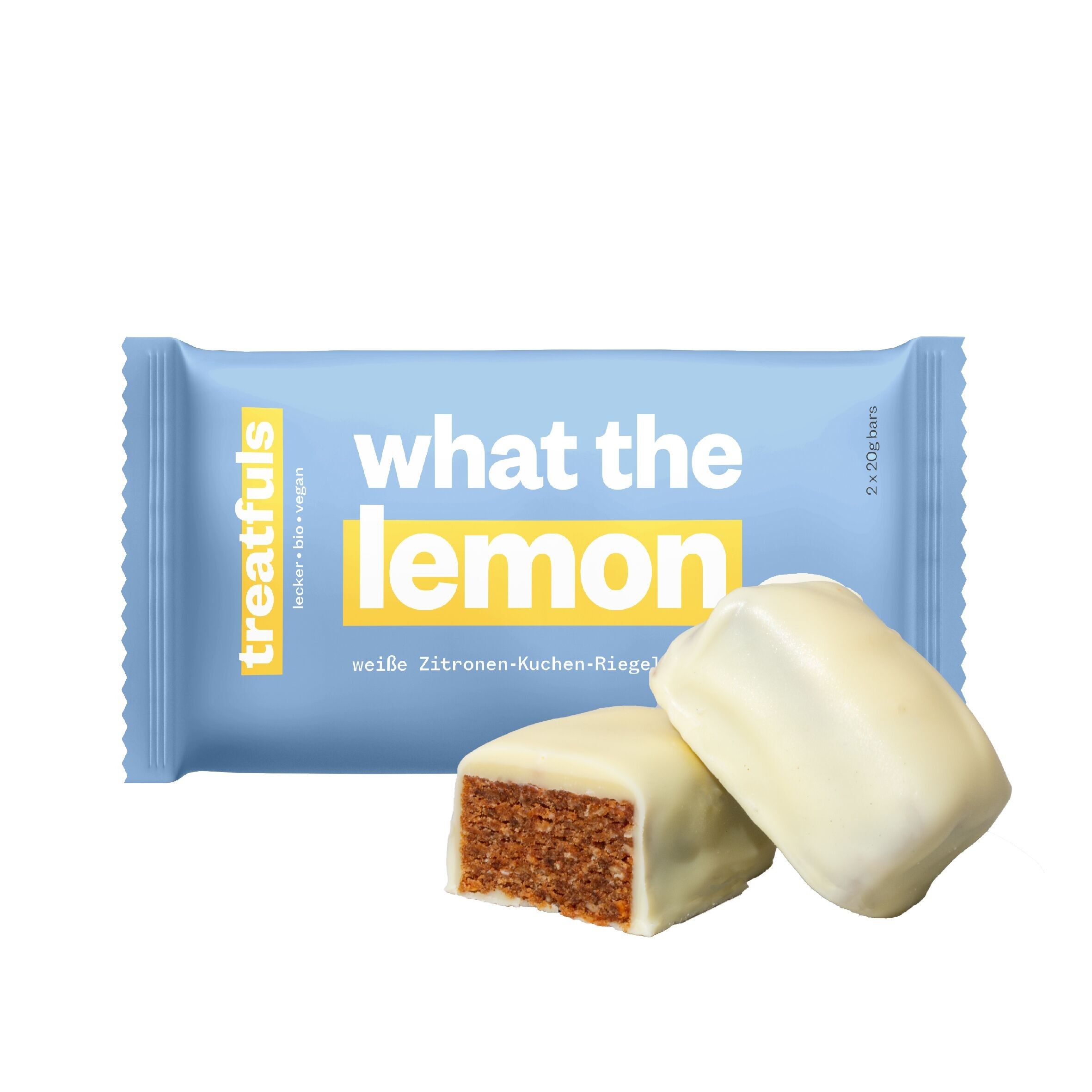 20 x white chocolate lemon cake bars organic + vegan + gluten-free
