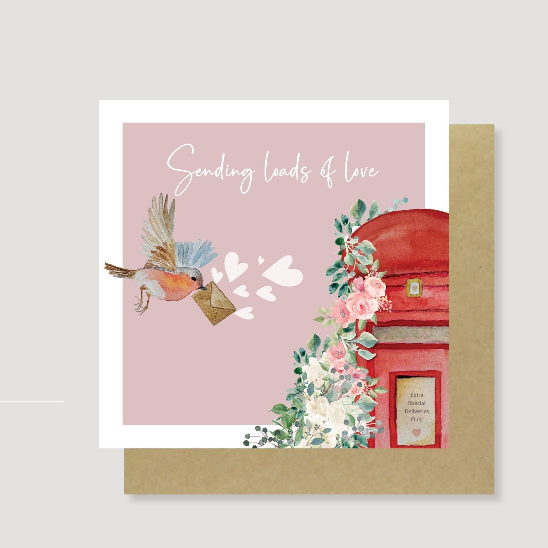 Invio di un sacco di amore cartolina