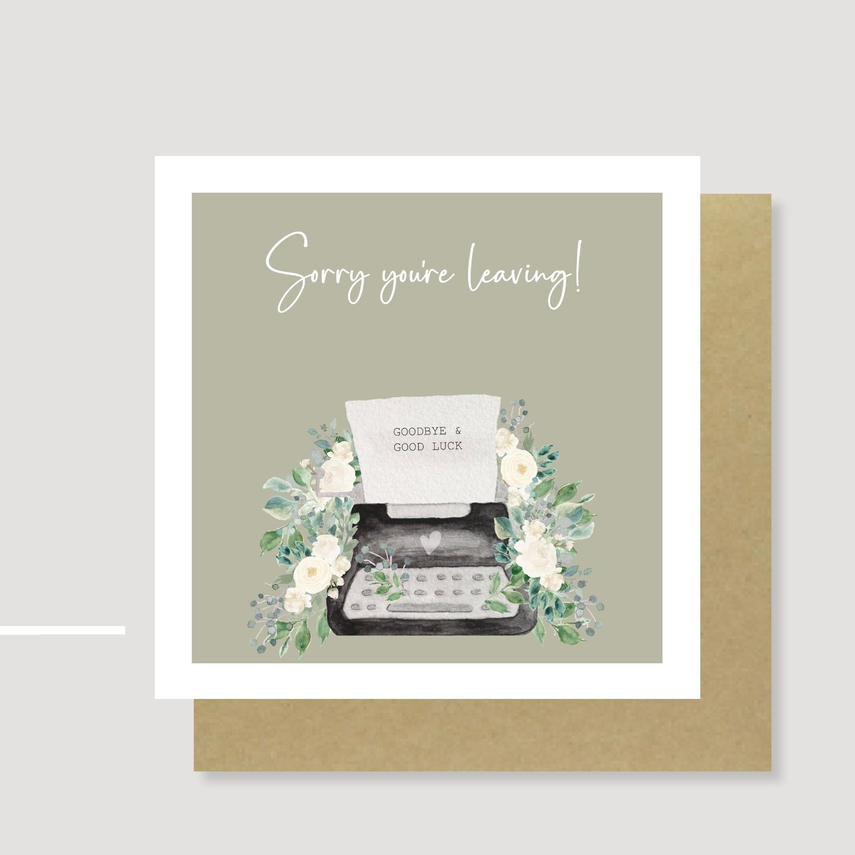 Mi dispiace che tu stia lasciando la cartolina della macchina da scrivere