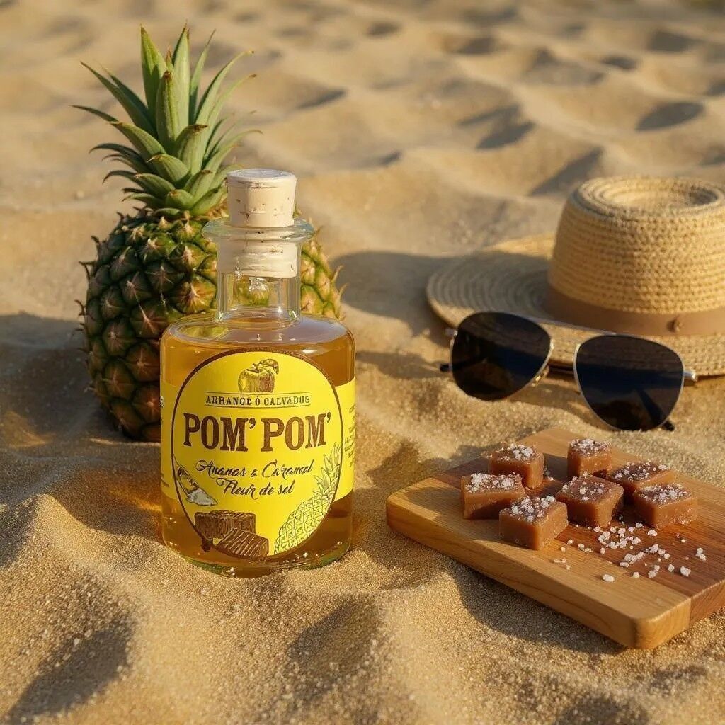 Calvados Arrangé Pom' Pom' : Ananas & Caramel & Fleur de Sel 70 cl