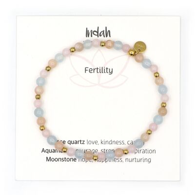 Natural stone bracelet friendship, silver and gold
