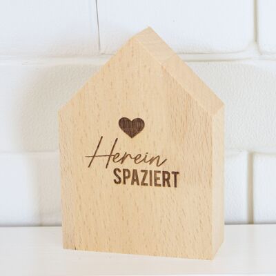 Grande maison décorative en bois de hêtre durable