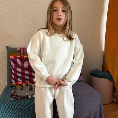 Conjunto de ropa de calle de algodón para niños - Blanco