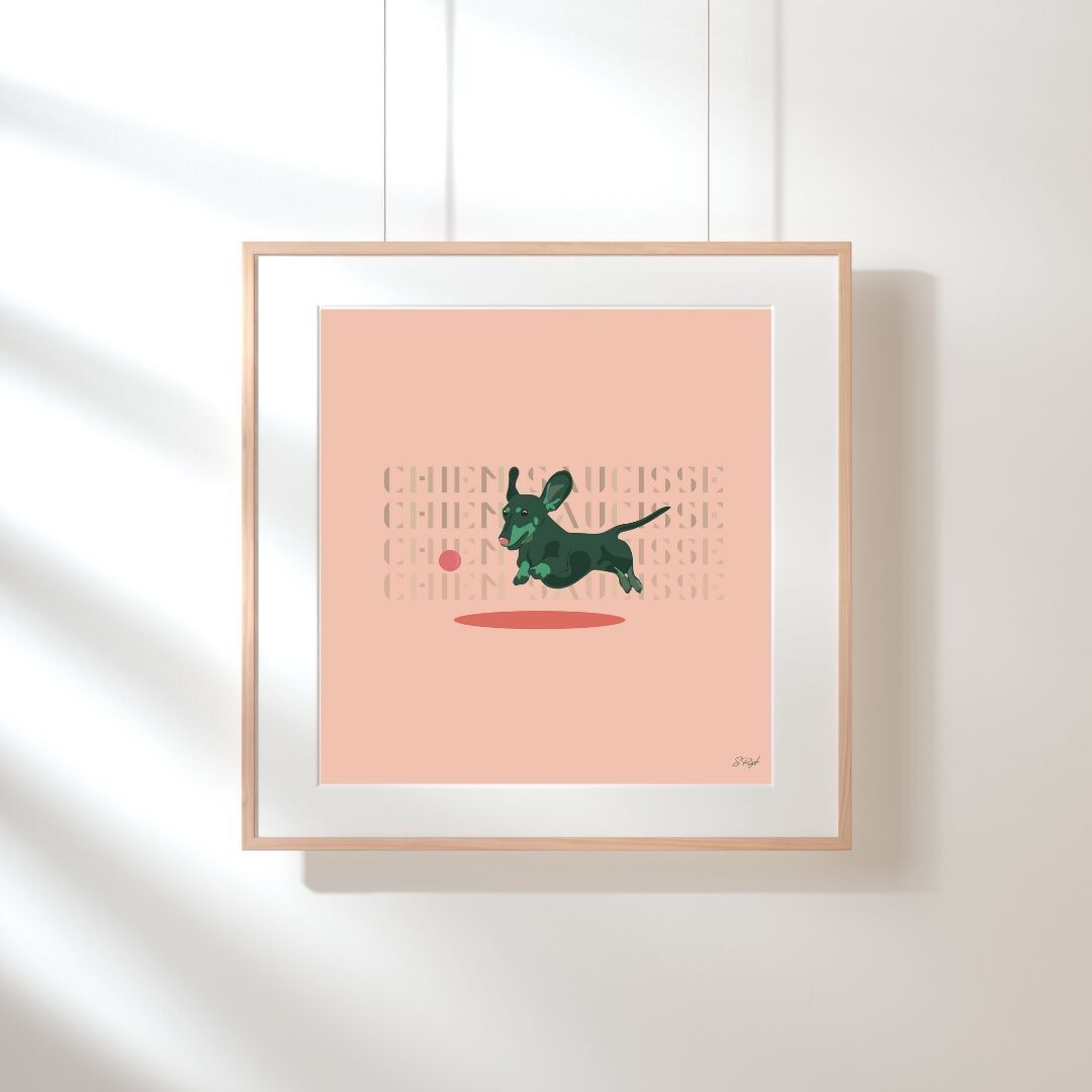 Poster di cane salsiccia