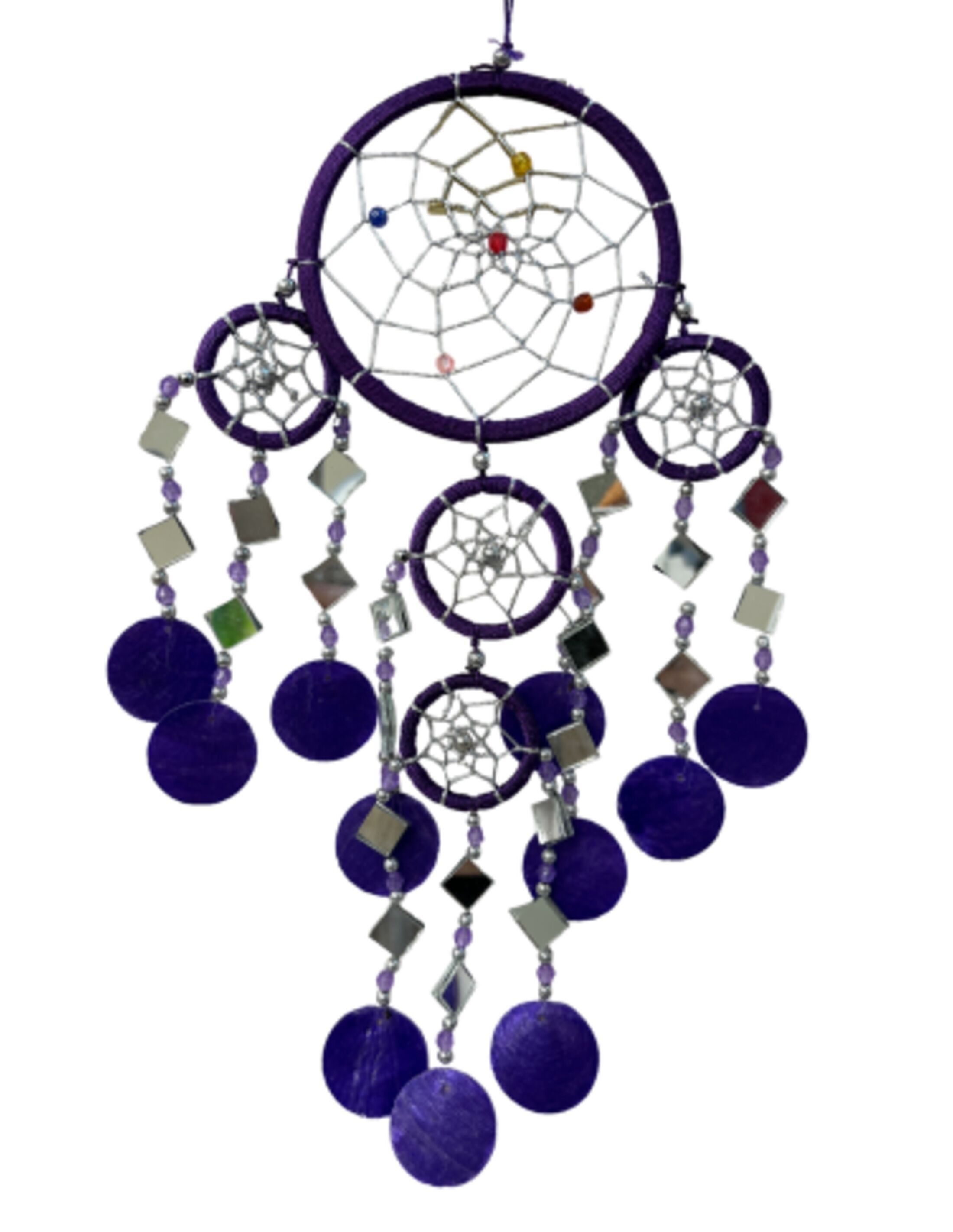 Guscio specchio Dreamcatcher 11 cm - Viola