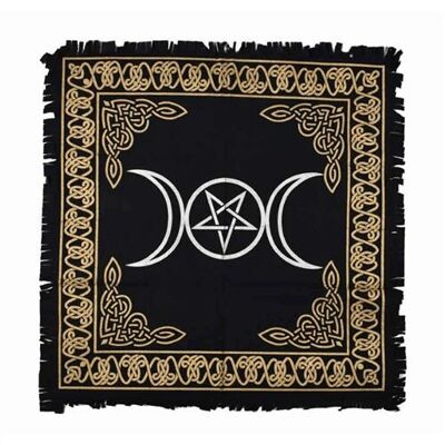 Nappe d'autel en coton Triple Lune 60x60 cm
