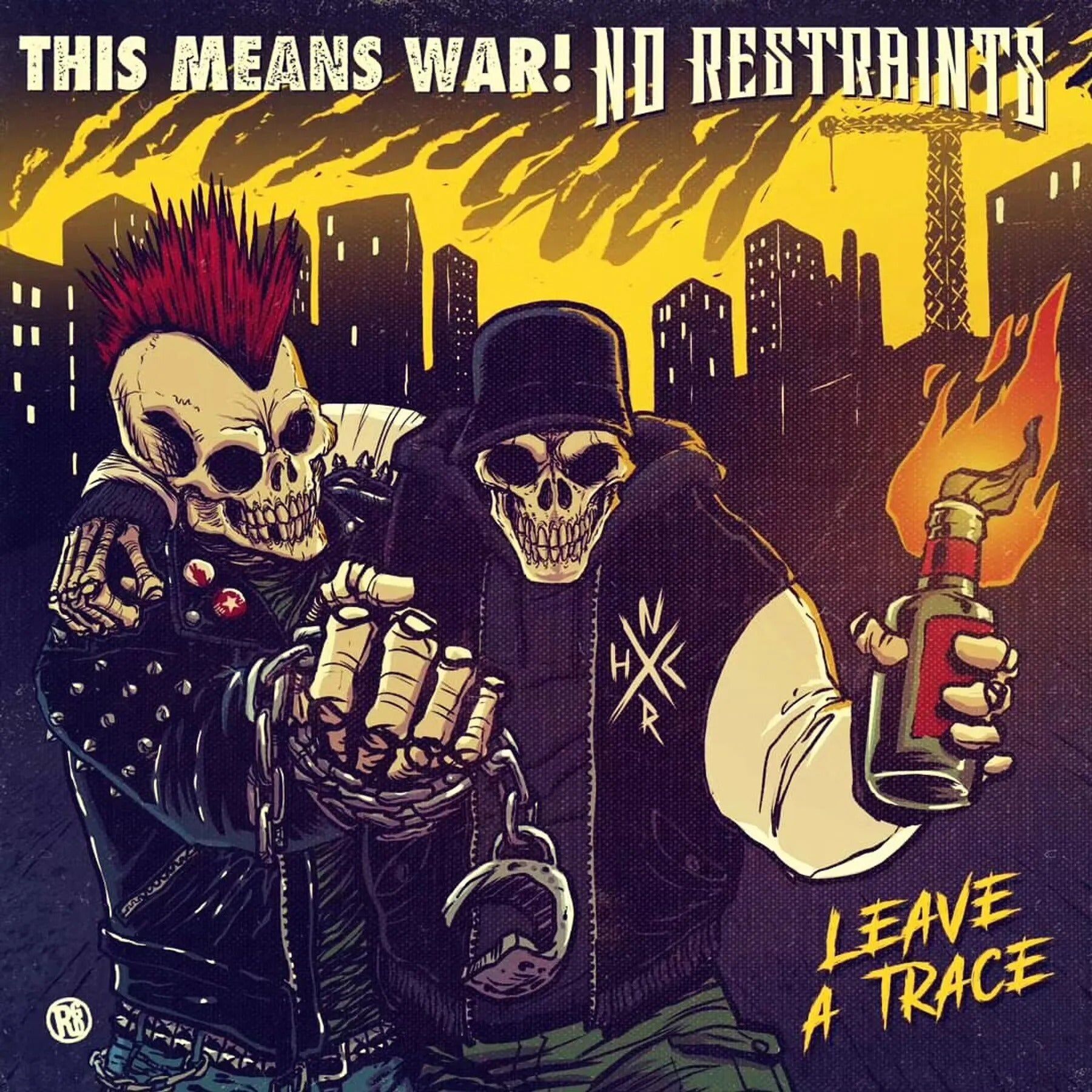 This Means War / No Restraints LP - Leave A Trace [Album diviso] (Translite Orange)