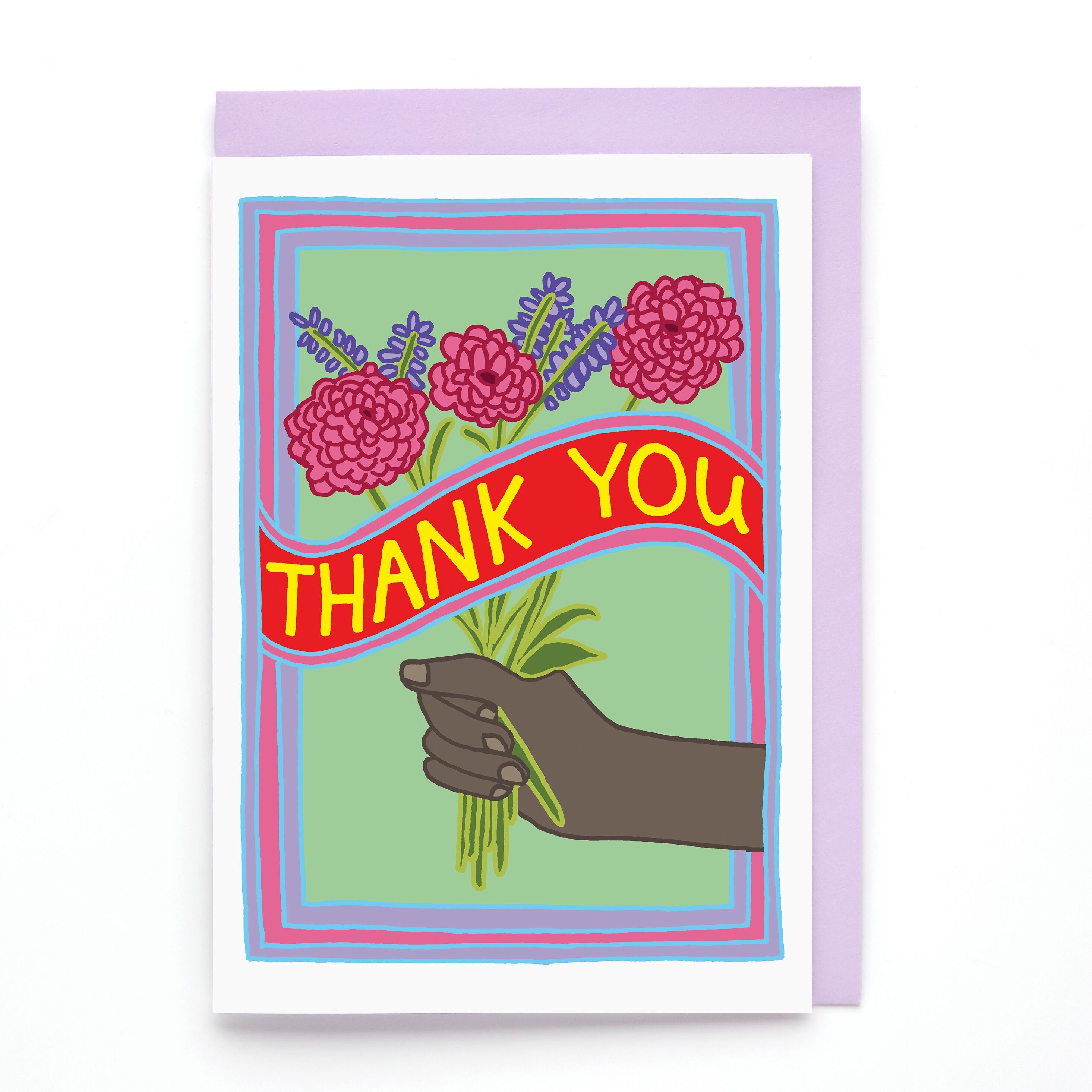 Biglietto di ringraziamento | Mazzo di fiori | Grazie mille