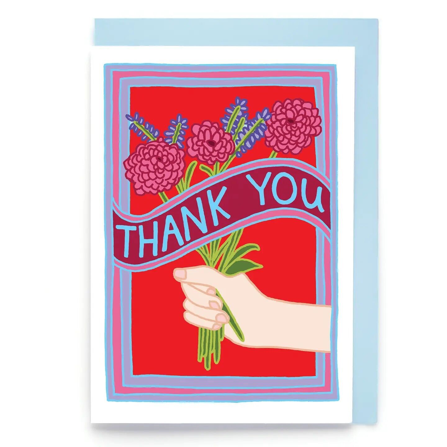 Biglietto di ringraziamento | Grazie infinite | Mazzo di fiori