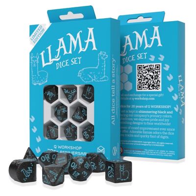 Q WORKSHOP 20 years: Llama Dice Set Limited edition