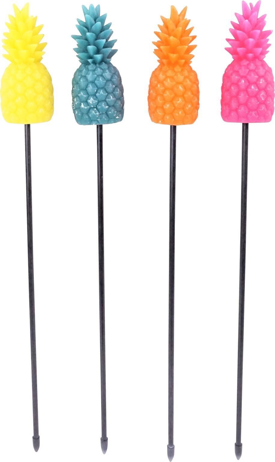 CANDELE SU BASTONE ANANAS SET 4 PEZZI (HOFF3138)