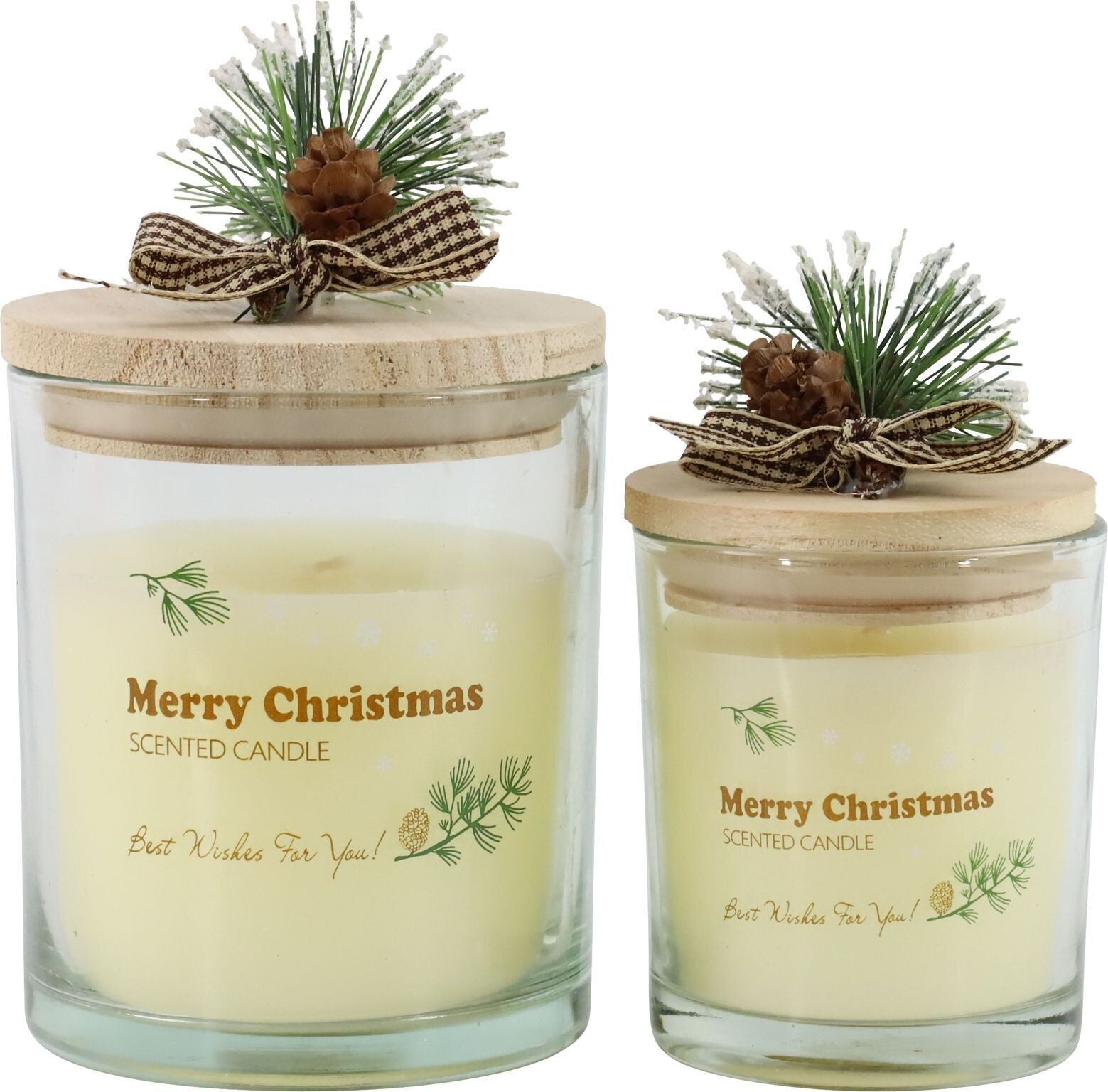 CANDELE PROFUMATE BUON NATALE SET 2 PEZZI (HOFF3245)