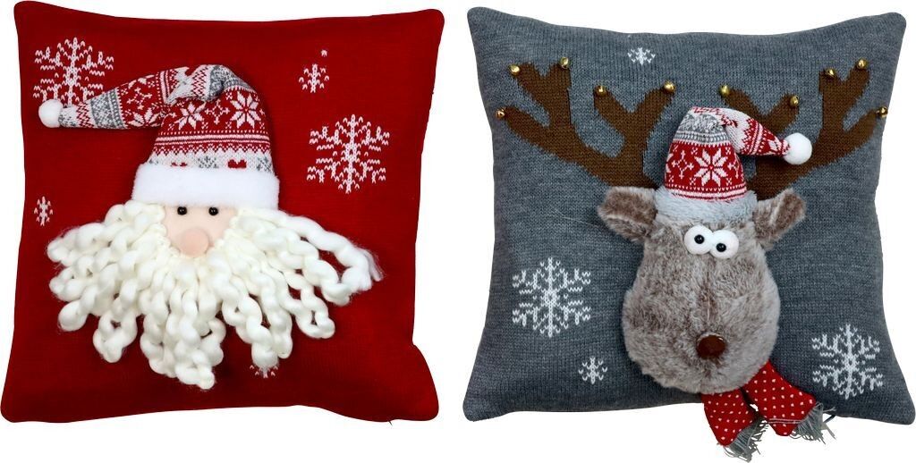 FUNDAS COJÍN SANTA & ALCE 40X40 SET 2 PIEZAS (HOFF3439)