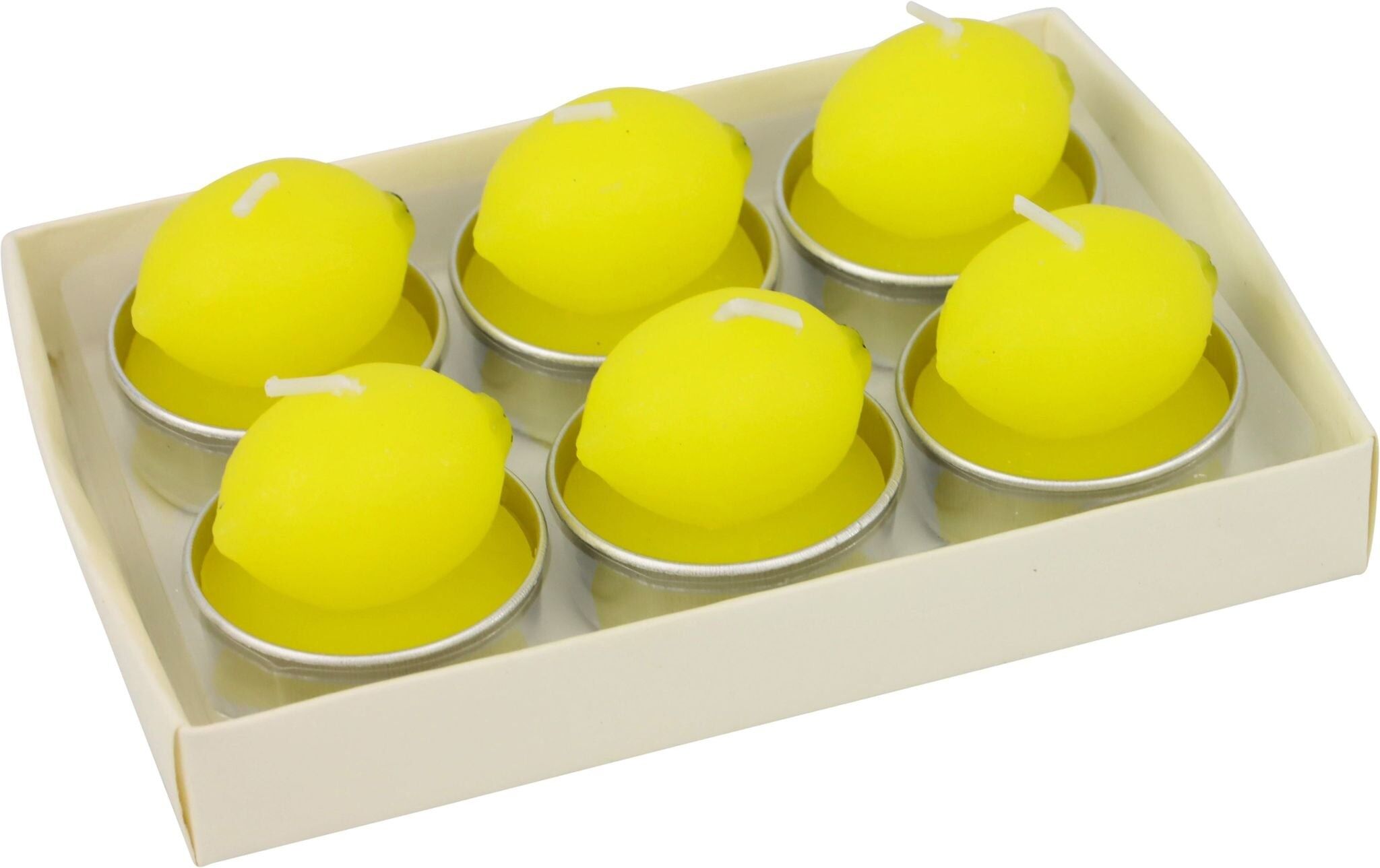 TEA LIGHTS LEMON 6 PIECE SET (HOFF3477)