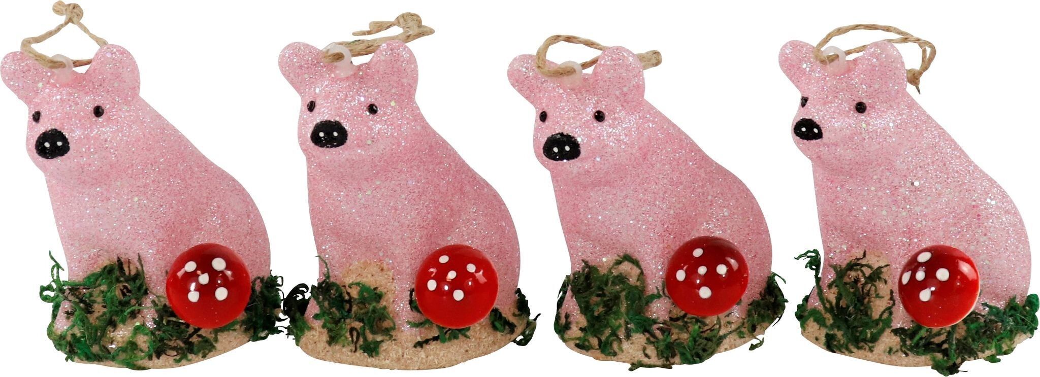 SET 4 PEZZI DI GIOIELLI IN VETRO LUCKY PIG (HOFF4681)