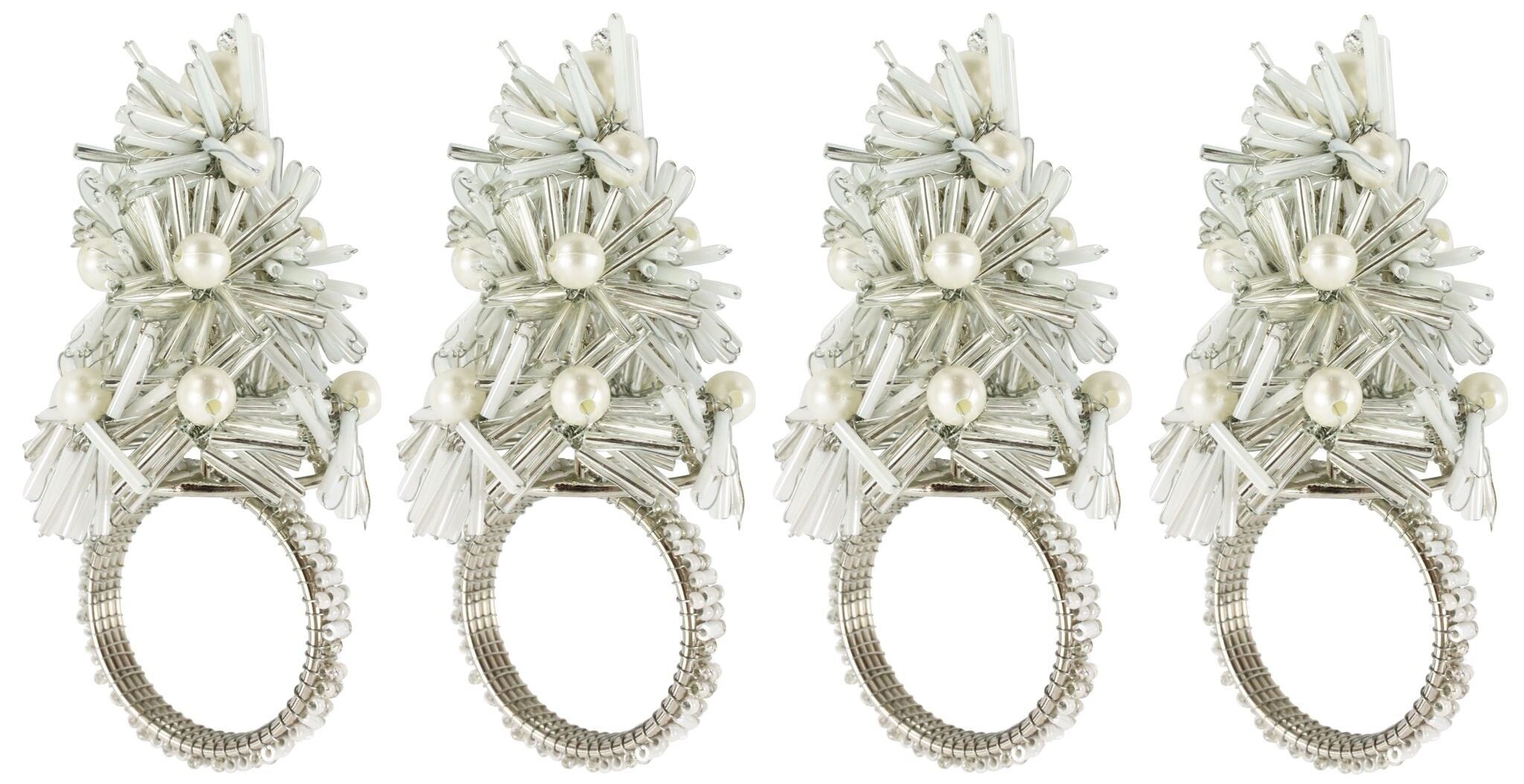 SERV.RINGE WEIHNACHTSBAUM  4 TEILIGES SET (HOFF5127)